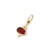 14K Solid Gold Red Garnet Gemstone Pendant - Natural Gemstone Handmade Gold Pendant