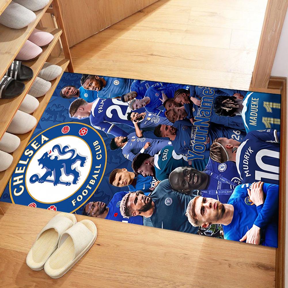 Chelsea Fc Customize Your Name Area Rug Design For Kitchen Foyer Hallway Dining Room Antislip Rug Anime Office Decor Perfect Gift For Womenmen