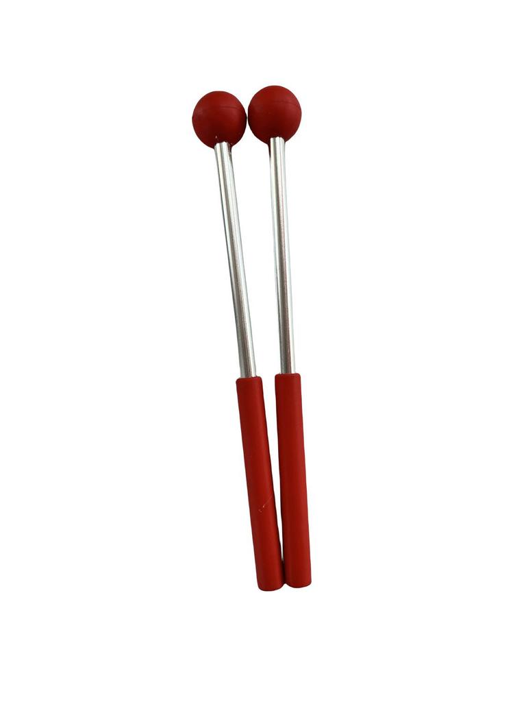 Ethereal Drumsticks: Metal Handle Marimba Mallets - Red Brick Tone for Orff Percussion