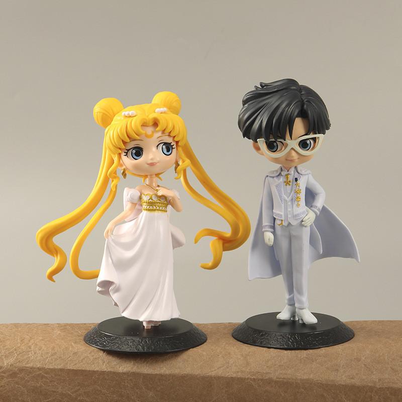 Sailor Moon Tsukino Usagi And Chiba Mamoru Pvc Action Figure Set With Collectible Anime Characters For Fans