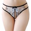 Открытая промежность перфорированные шорты разрез промежность вышитые кружева экстремально эротическое нижнее белье сексуальное женское белье трусики Т-образный вырез женские (белый)