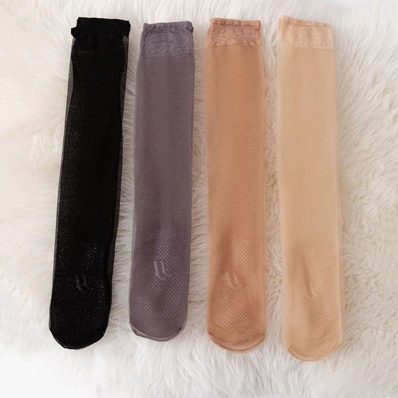 Women Ultra-thin Nylon Stockings Long Knee-length Stockings for Women Mid-calf Stockings Non-slip Ultra-thin Anti-snagging Stockings