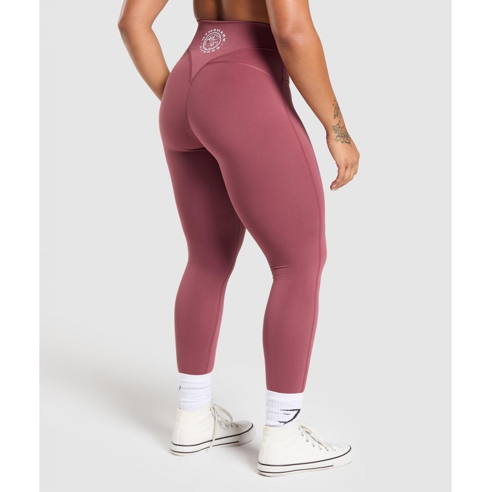 Gymshark Леггинсы Legacy Logo Washed Berry Pink B7a4e Kcps