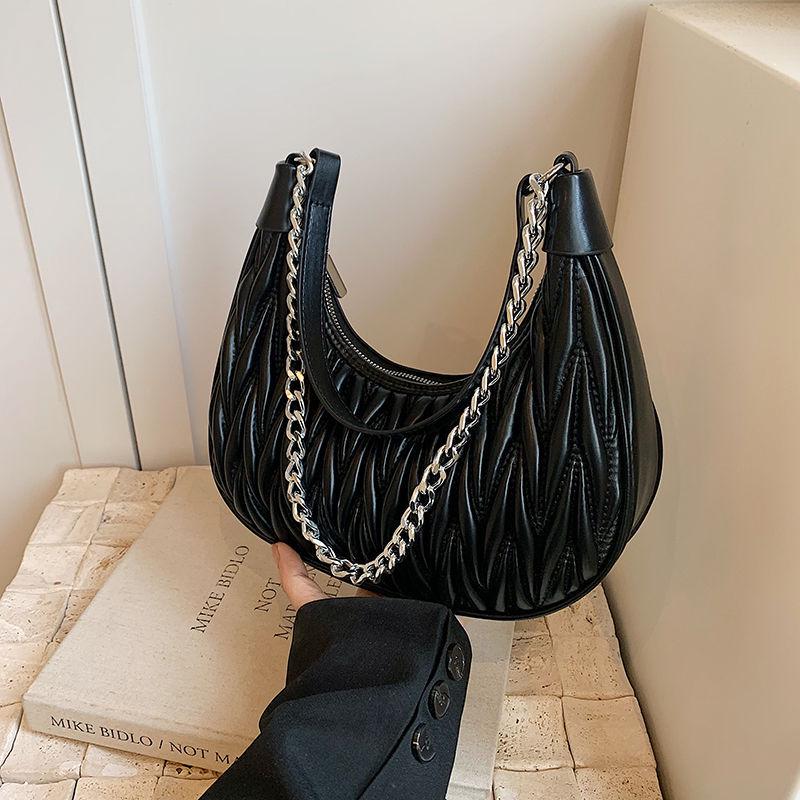 Плиссированная сумка-кроссбоди Saddle 2025 - Большая вместимость