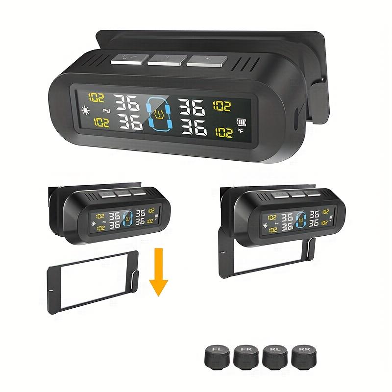 Solar Car TPMS with Digital Display and Real-Time Tire Pressure Alerts