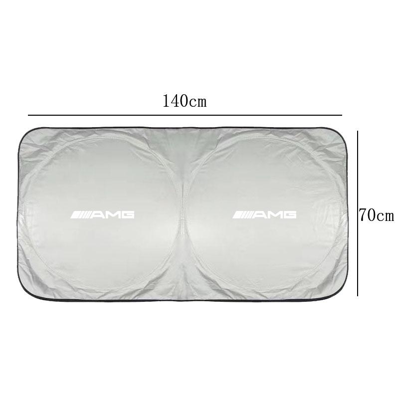 Car Windshield Sunshade Sun Protector Cover Keychain For Mercedes Benz AMG Smart Fortwo 451 450 453 EQ Forfour Coupe Cabrio 451 LL3