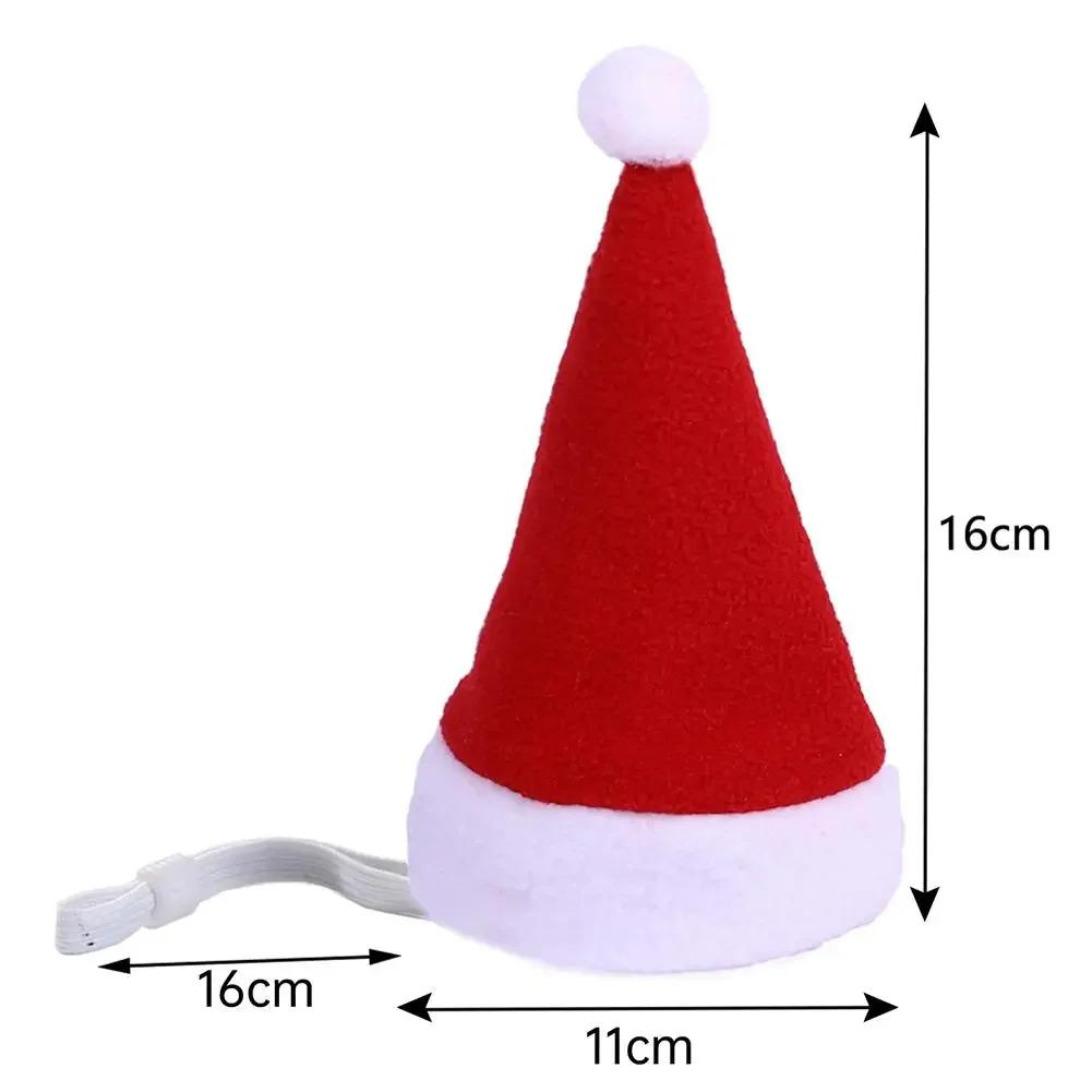 Шапка для собаки, полосатая рождественская шапка для питомца, разноцветный наряд для кошки/собаки, головной убор, шапки для питомцев-собак для украшения рождественской вечеринки