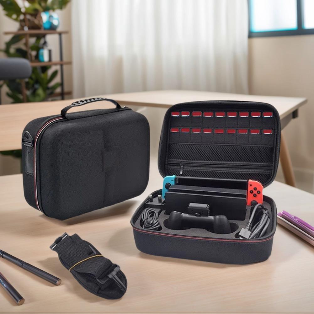 Дорожный чехол для игровой консоли Switch 2 с 18 слотами для карт, большая сумка для переноски консоли, сумка для хранения с плечевым ремнем для Switch2