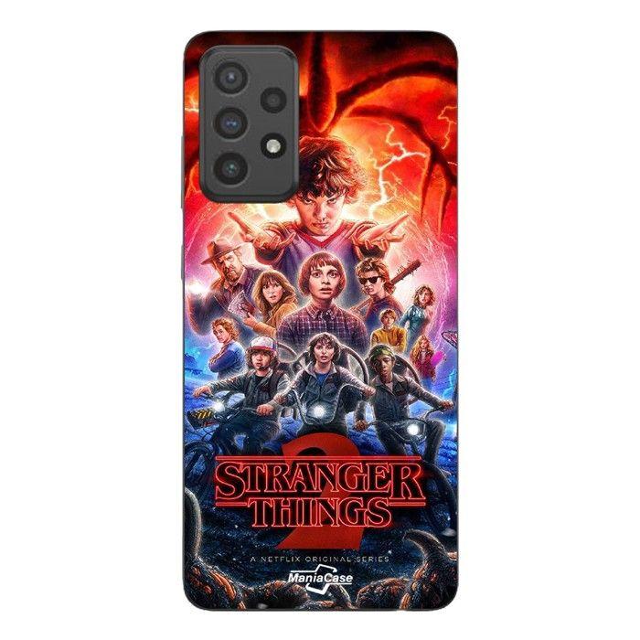 Coque de téléphone - MANIACASE - Samsung Galaxy A53 - Noir - Silicone TPU - Stranger Things saison 2