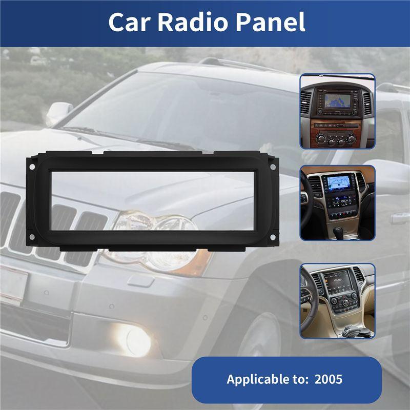 H5-1Din Car Stereo Radio Fascia Panel Mount Frame For Jeep Grand Cherokee 2005