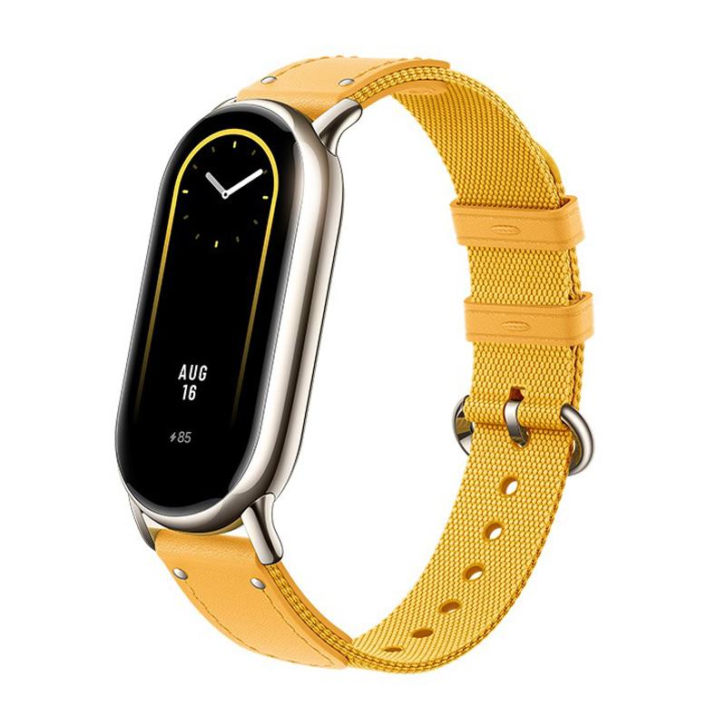 Ремешок для браслета Xiaomi Mi Band 8, модный кожаный сменный браслет Miband 8, NFC, нейлоновый браслет Mi Band 8