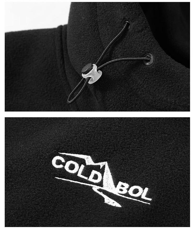 Men's Plus Size Thick Fleece Hooded Jacket - Extra Warm and Composite Design