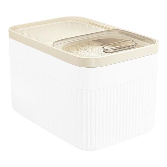 Ведро для риса 15 кг с мерным стаканом, прозрачная крышка, пищевой пластик, герметичный для животных