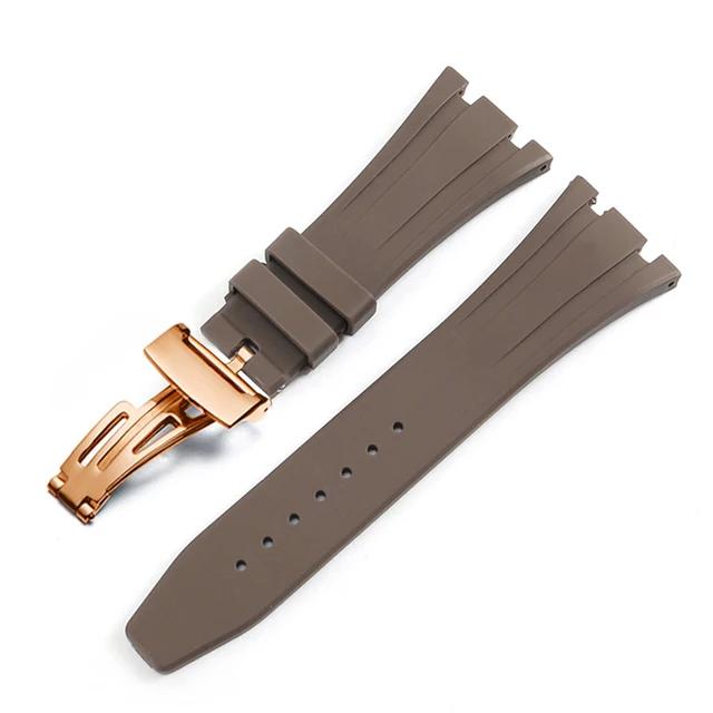 Silicone Watch Band for AP Aibi 15400 Royal Oak Series Waterproof Rubber Watch Straps Men Bracelet Accessories 26mm 27mm 28mm