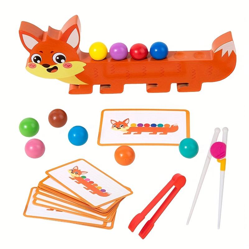 Игра нанизывание бусин с животными Деревянная, красочная, игрушка для координации рук и глаз для детей, развивает креативность, навыки мышления, обучающая игрушка, игривый дизайн