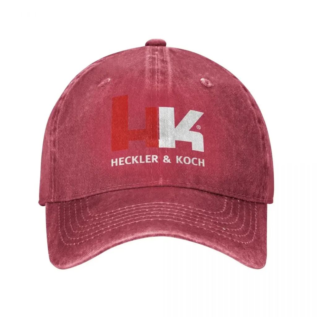 Винтажная бейсболка Heckler Koch HK для мужчин и женщин, потертая джинсовая, стираная, с защелкой, для тренировок, неструктурированная, мягкая кепка