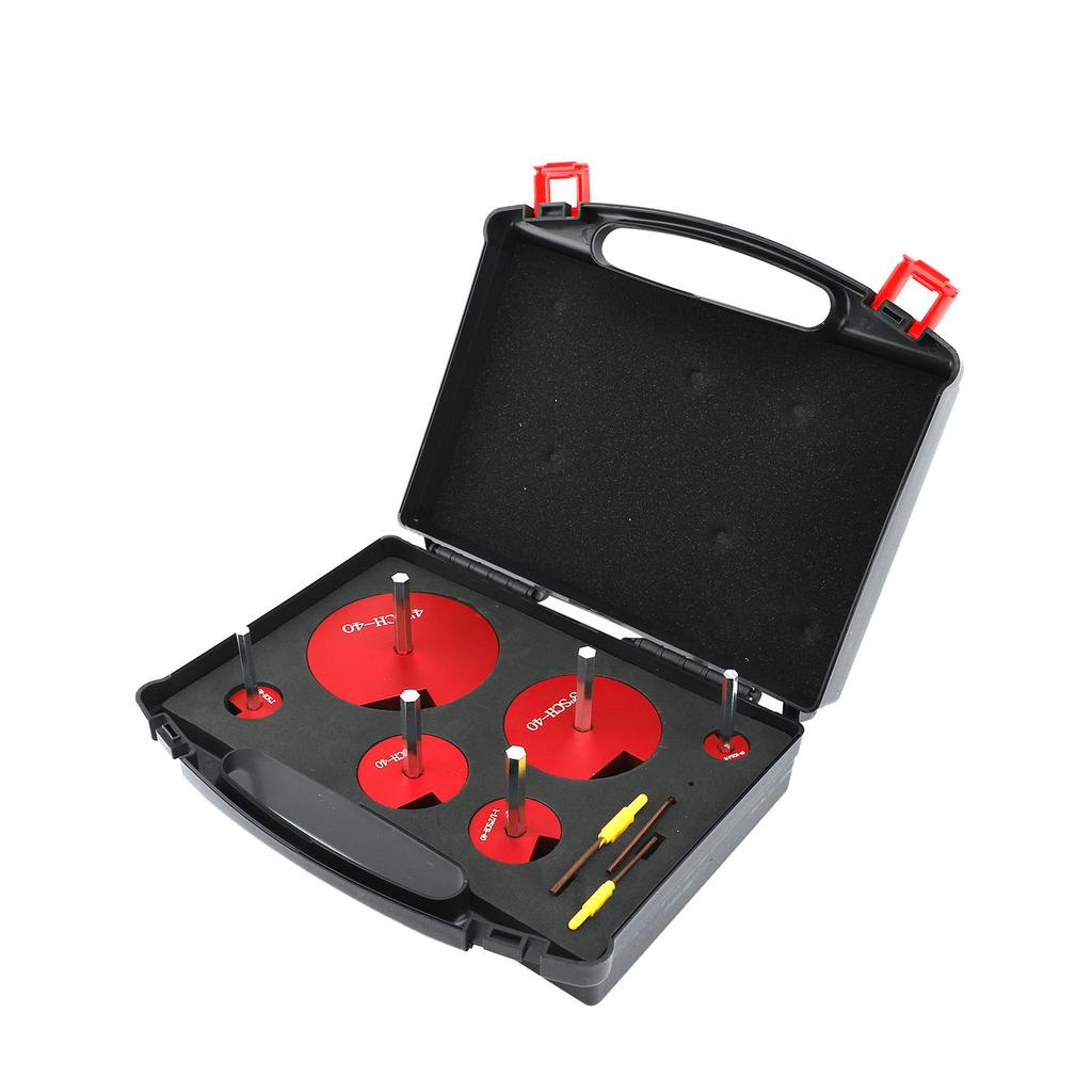 Набор из 6 шт. зенкеров для ПВХ труб, инструмент для снятия фаски с пластиковых труб, для дрели 1/2 дюйма, SCH40 ABS CPVC