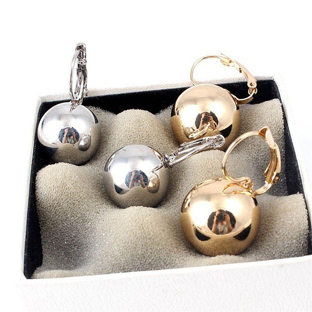 Gifts Big Round Ball Jewelry Hoop Earrings Ear Buckle Dangle Earrings Earrings Drop Earrings