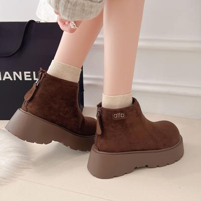 Женские короткие ботинки Мартин на толстой подошве, осенние новые, в стиле ретро, модные, универсальные