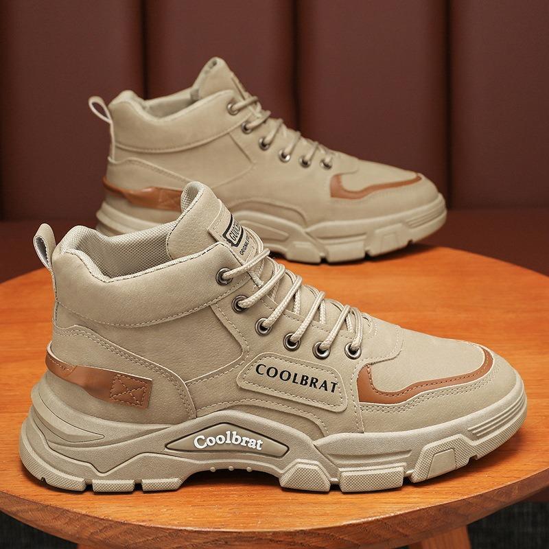 Осенняя мужская обувь новые ботинки Мартин мужские трендовые универсальные на толстой подошве нескользящие высокие ботинки рабочие ботинки мужские короткие ботинки