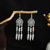 Geometric Round Ethnic Style Earrings, Long Fringed Earrings For Bohemian Retro Tourist Attractions