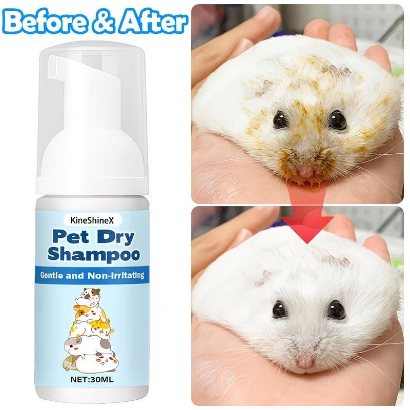 Hamster Waterless Cleansing Foam, No-Rinse Gentle Formula for Small Pets, Instant Dirt Removing, Hypoallergenic Pet Dry Shampoo