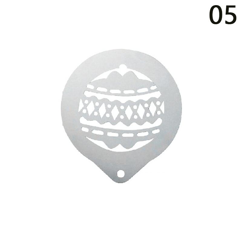 Форма для цветения из нержавеющей стали, необычная модель для штамповки кофе, утолщенный трафарет для распыления кофейной молочной пены