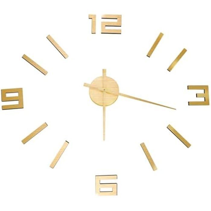 Horloge Murale - VIDAXL - 3D Design Moderne - Doré - 100 cm - Intérieur