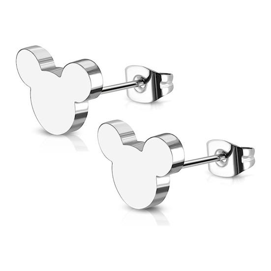 1 пара серег с мультяшными животными из нержавеющей стали, однотонные серьги на тему животных, подарок для влюбленных, титановые украшения