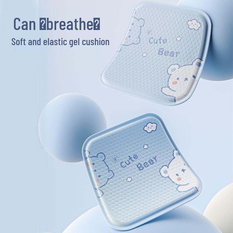 Universal Cartoon Car & Office Seat Cushion: Summer Cooling, Breathable Silicone Pad