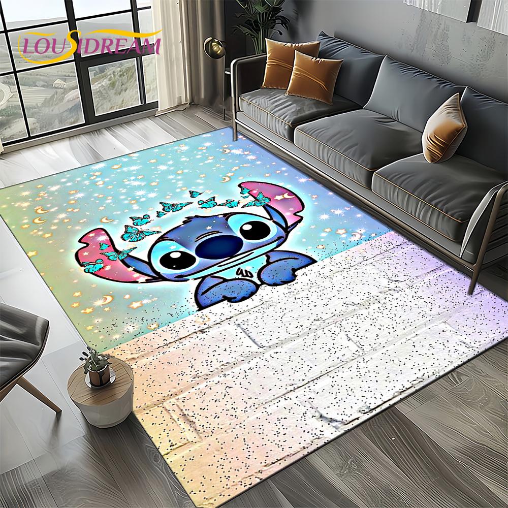 27 Style Cute Stitch  Cartoon 3D Carpet Rug for Home Living Room Bedroom Sofa Doormat Decor,Child Non-slip Floor Mat Gifts