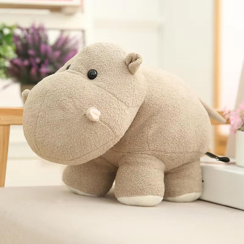 20/25/35CM Cute Chubby Hippo Elephant Plush Toy Soft Plush Toy Stuffed Animal Doll Room Decor Kids Birthday Gift