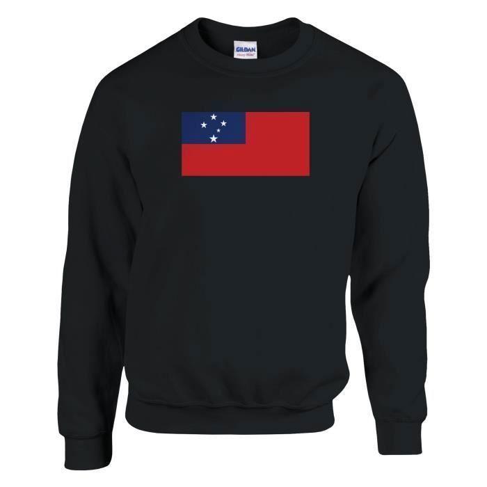 Толстовка - PIXELFORMA - Drapeau des Samoa - Manches longues - Noir - Mixte