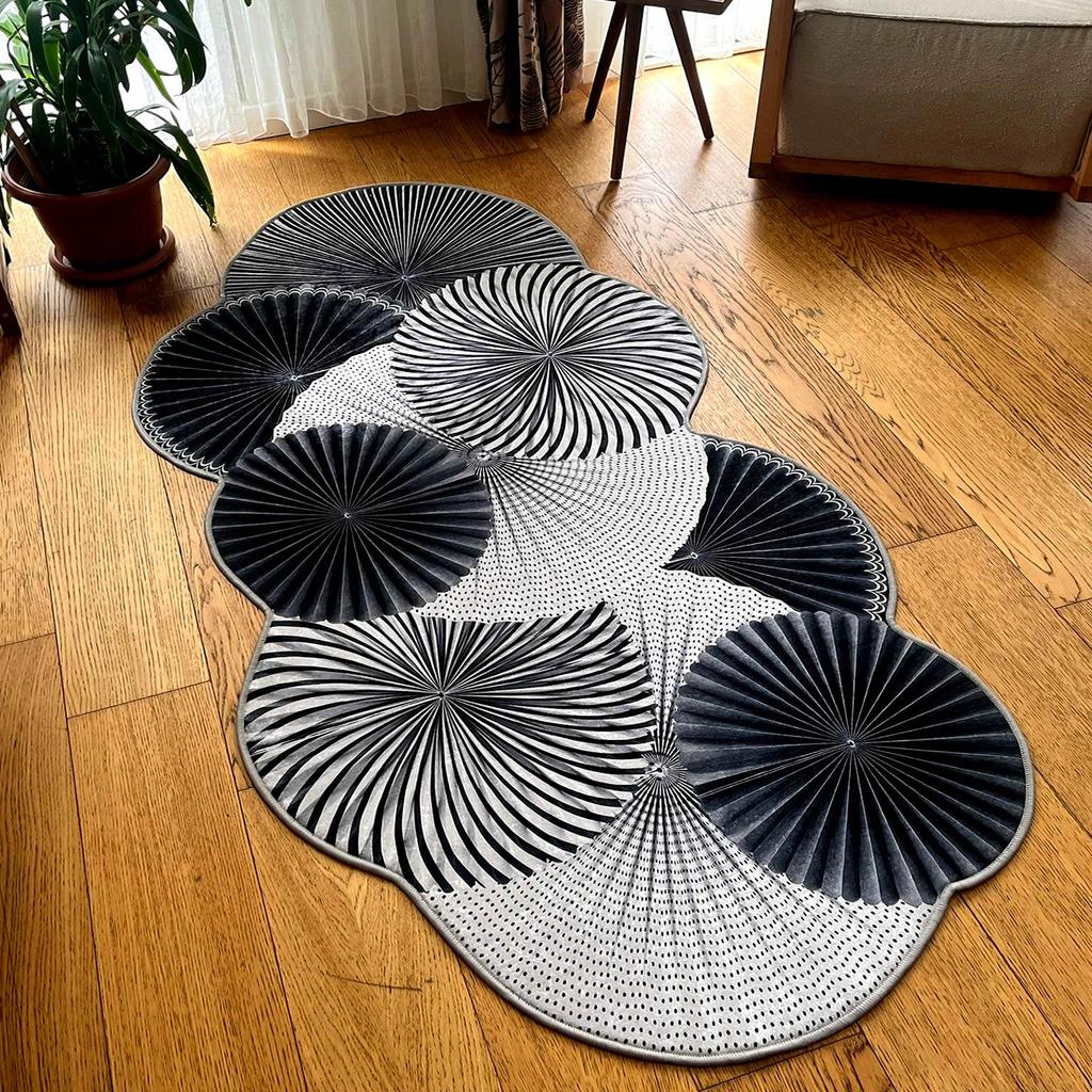 ePeddler Домашняя декоративная моющаяся нескользящая кожаная основа с цифровой печатью Современная гостиная, кухня, прихожая и напольный коврик нового поколения