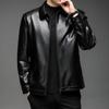 Мужская флисовая кожаная одежда, осенне-зимняя новая куртка большого размера, мужская повседневная кожаная мужская теплая куртка для папы