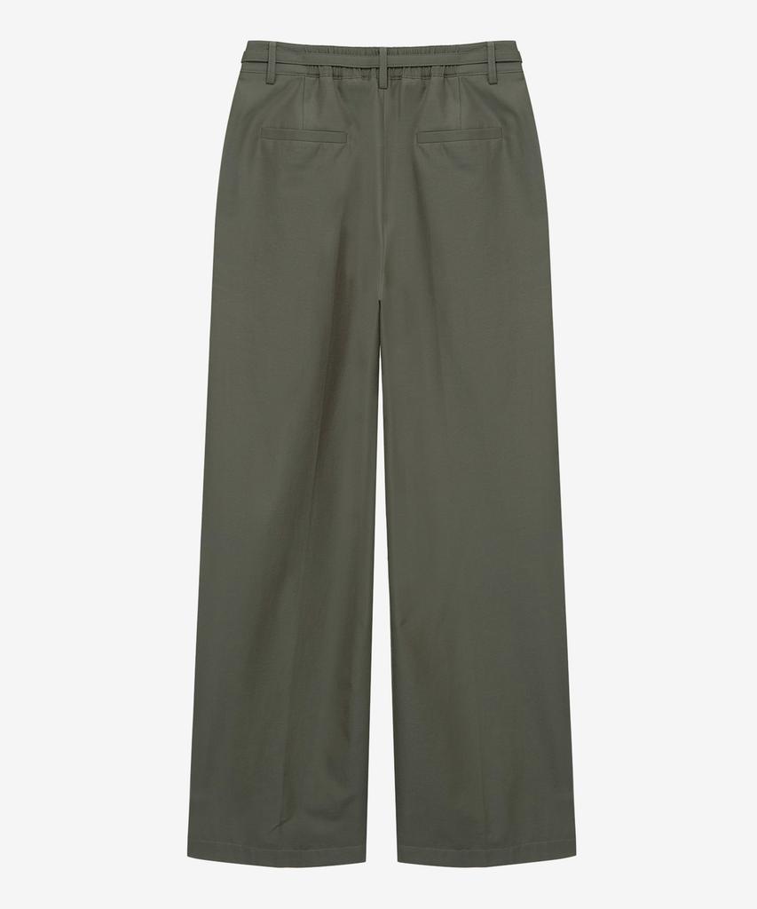 MIND BRIDGE WOMEN [W] Single-Pleat Wide Belted Elastic Pants - 2 Colors