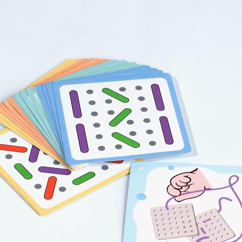 1 Набор Детский Веселый Монтессори Учим Основные Жизненные Навыки Учебное Пособие Продевание Нитки в Одежду Швейная Игровое Поле Детские Обучающие Игрушки