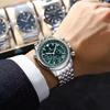 POEDAGAR Casual Man Clock Chronograph Date Waterproof Luminous Quartz Watches Stainless Steel Fashion Wristwatch Reloj