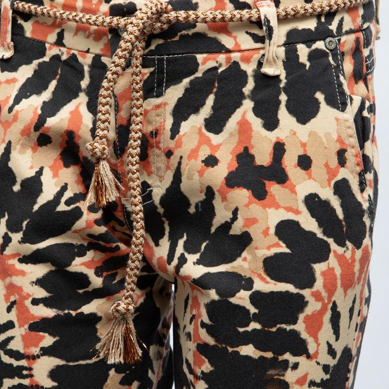 Брюки с низкой посадкой с принтом wwodstock и веревочным поясом Женские PLEASE