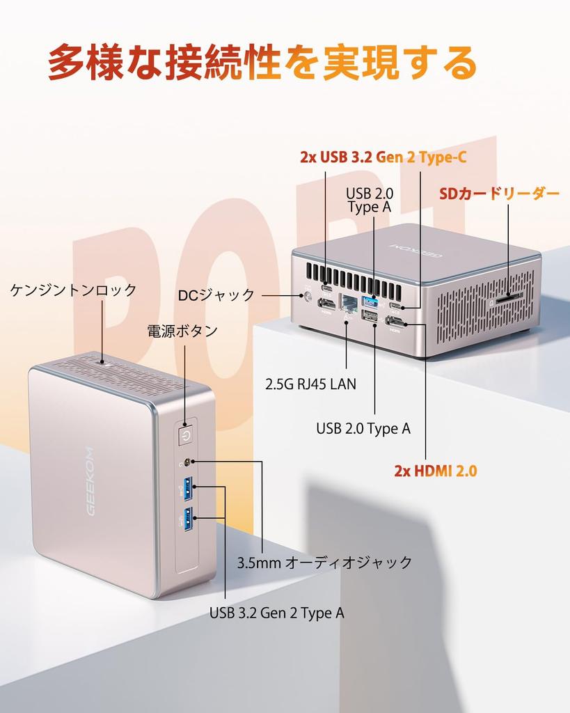 Warranty Best GEEKOM A5 Mini PC with AMD Ryzen 5 7430U 128GB RAM 10TB SSD Life Mini PC Up To 8K Output SD Card Slot for Fast Reading Genuine Windows