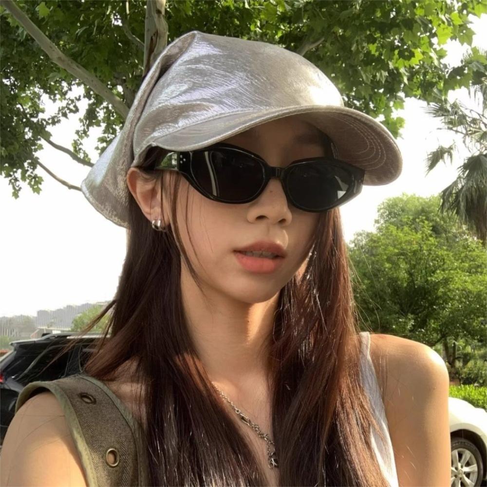 Satin Headscarf Baseball Cap Y2K Peaked Cap Retro Sunscreen Beach Hat  Outdoor