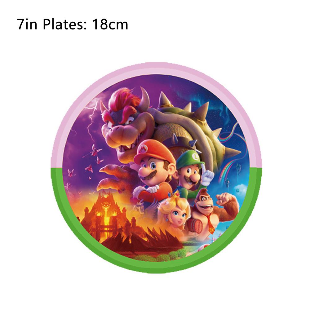 Набор посуды Super Mario из 51 предмета, включая Баннер, Скатерть, Воздушные шары, Топперы для торта