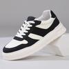 Men's 2025 Autumn Casual Leather Sneakers - Color Block, Lightweight, Genuine Top Layer Cowhide.