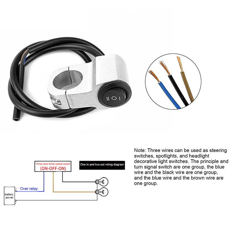 Переключатели фар на руль мотоцикла Кнопка включения третьей передачи Переключатель из модифицированного алюминиевого сплава Водонепроницаемые переключатели противотуманных фар
