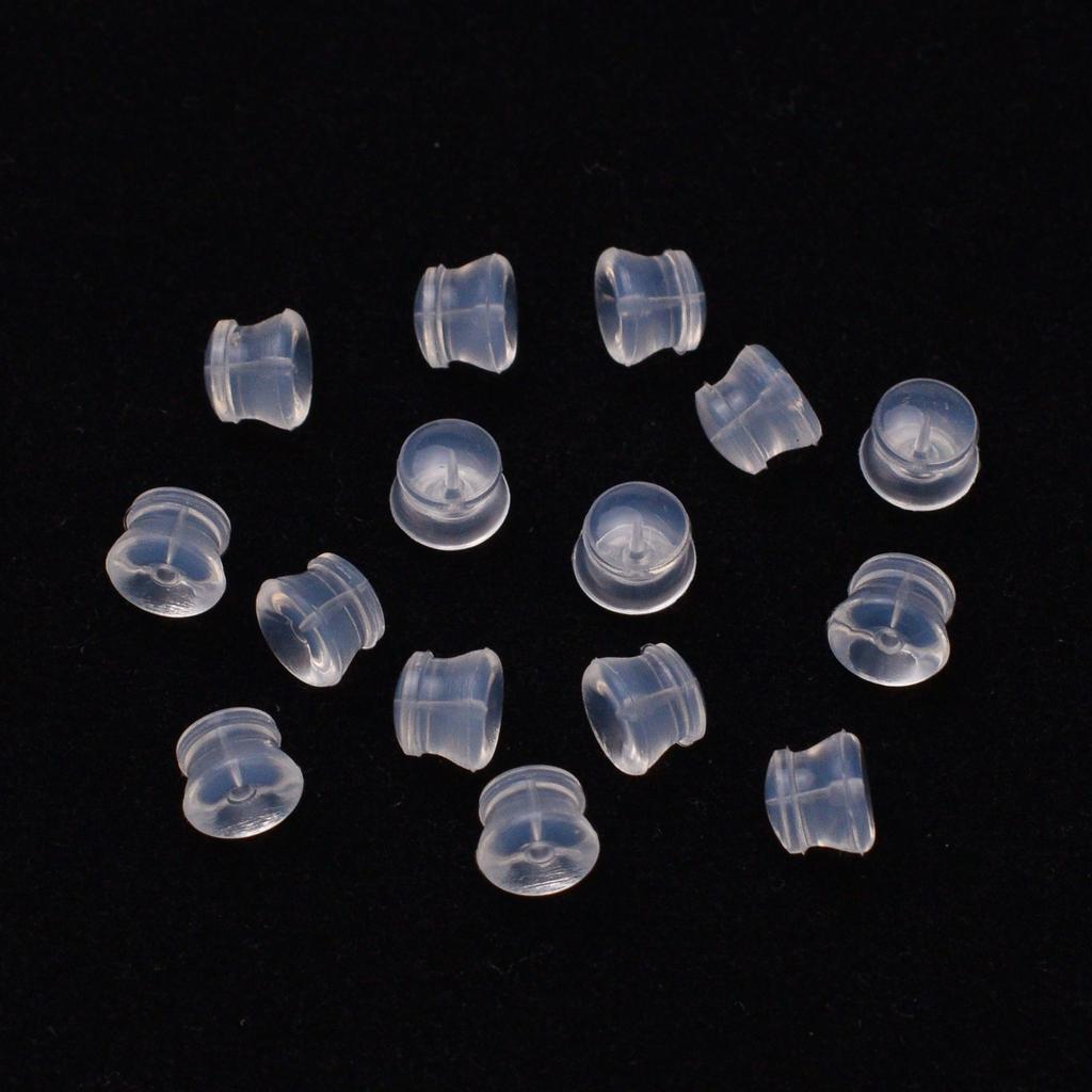 100 шт. берушей Hamburg, силиконовые прозрачные нескользящие и антиаллергические беруши, беруши-гвоздики, аксессуары для сережек ручной работы, беруши-гвоздики.