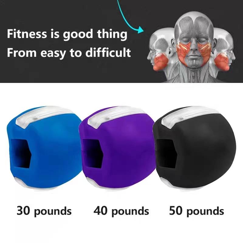Jawline Exerciser Facial Jaw Muscle Toner Training Fitness Ball Anti-aging Food-grade Silica Face Chin Cheek Lifting Slimming