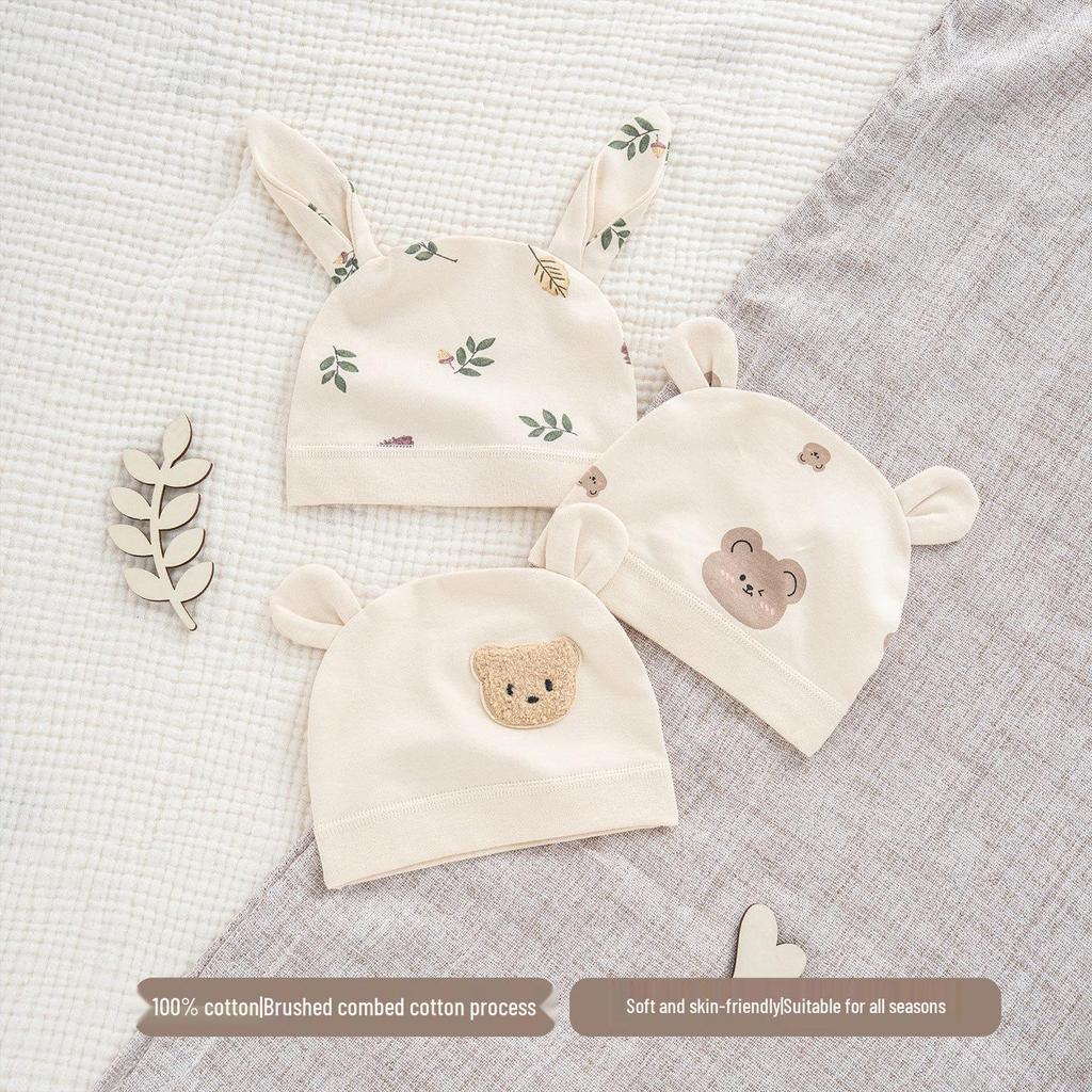 Шапочка без косточек для новорожденного 0-3 месяцев - Сезон весна-осень