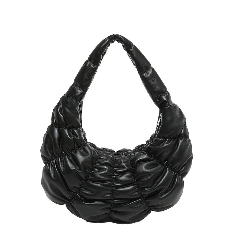 Korean High-end Sense Large-capacity Pleated Cloud Bag 2025 Autumn New Light and Versatile Casual Dumpling Armpit Bag