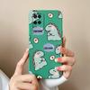 Чехол для телефона OPPO A54 4G Милый мультяшный динозавр Животный стиль Матовый жидкий силикон Задняя крышка Для OPPOA54 A 54 4G Чехол Fundas