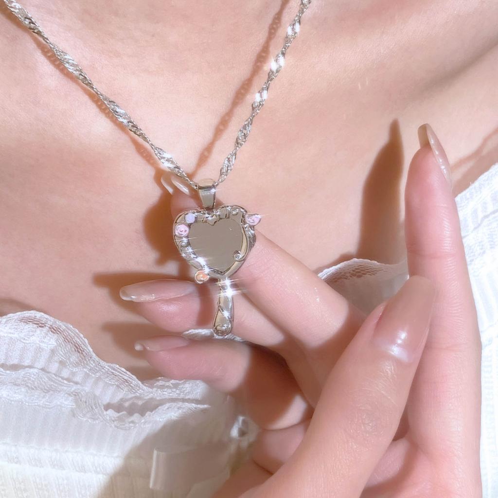 Ожерелье Magic Mirror для женщин и девочек, модные свадебные украшения, аксессуары, позолоченные, посеребренные, принцесса, ожерелья